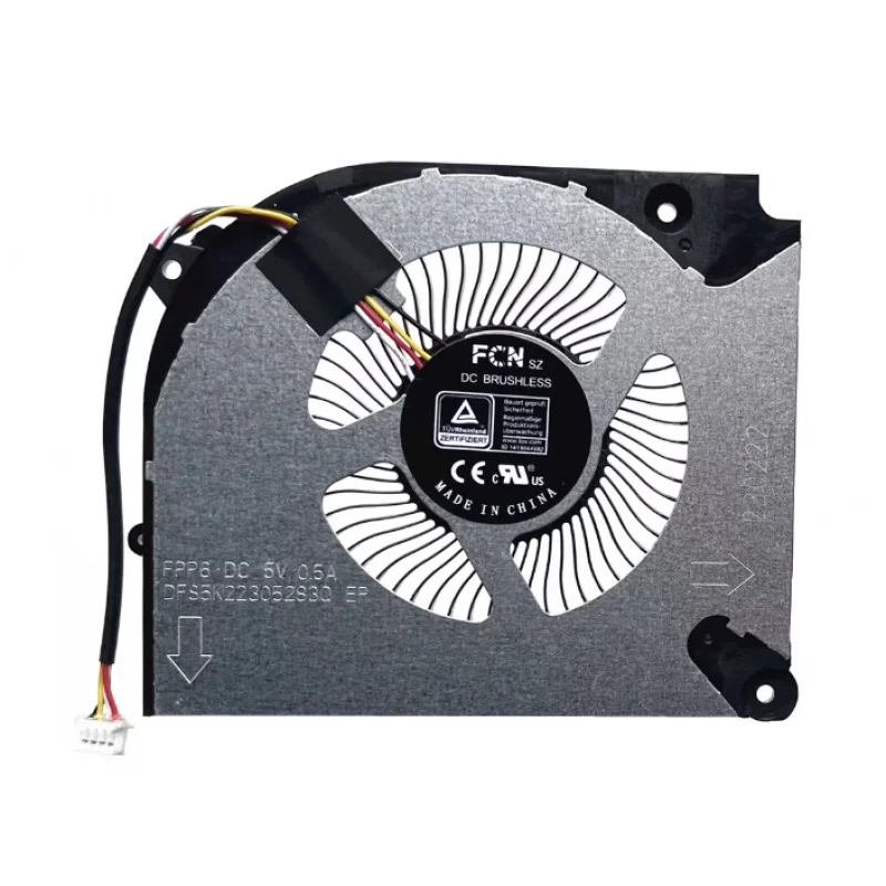 

New Laptop CPU/GPU Cooler Fan For Colorful X15 X17 AT XS Pro 2021 2022 RTX3060 DFS5K22305283Q-FPP6 FPP7 FPP8 FPP9 5V