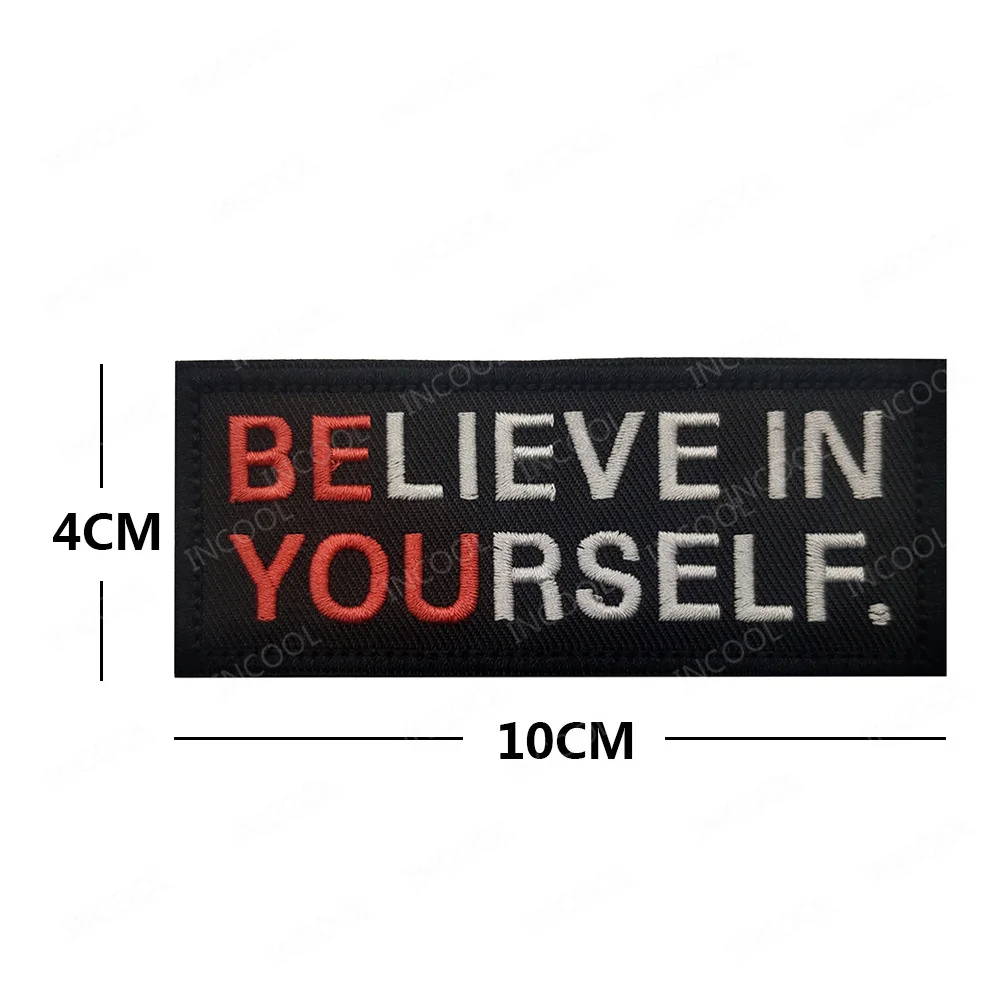 Motivational Phrases Embroidery English Alphabet Funny Classic Saying Patches Slogan Words Appliqued For Clothing Cap