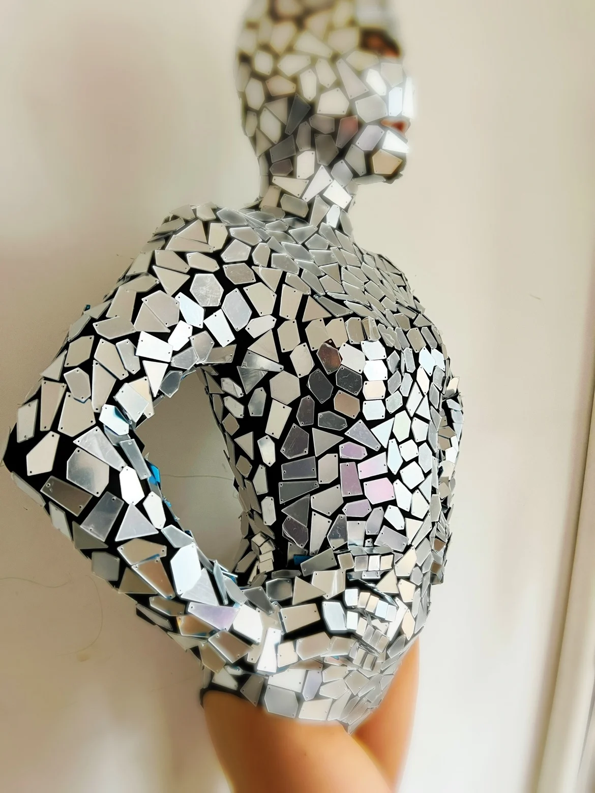 Nuevo Body Sexy con espejo plateado brillante para mujer, equipo de bailarina, tecnología futura, traje de baile, Bar, club nocturno, Gogo, ropa de escenario