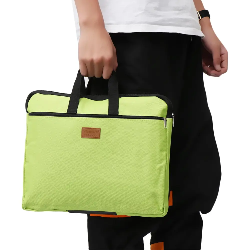 

With Handle Canvas Waterproof Durable A4 Size Handbag Double Layers Files Bag File Folder