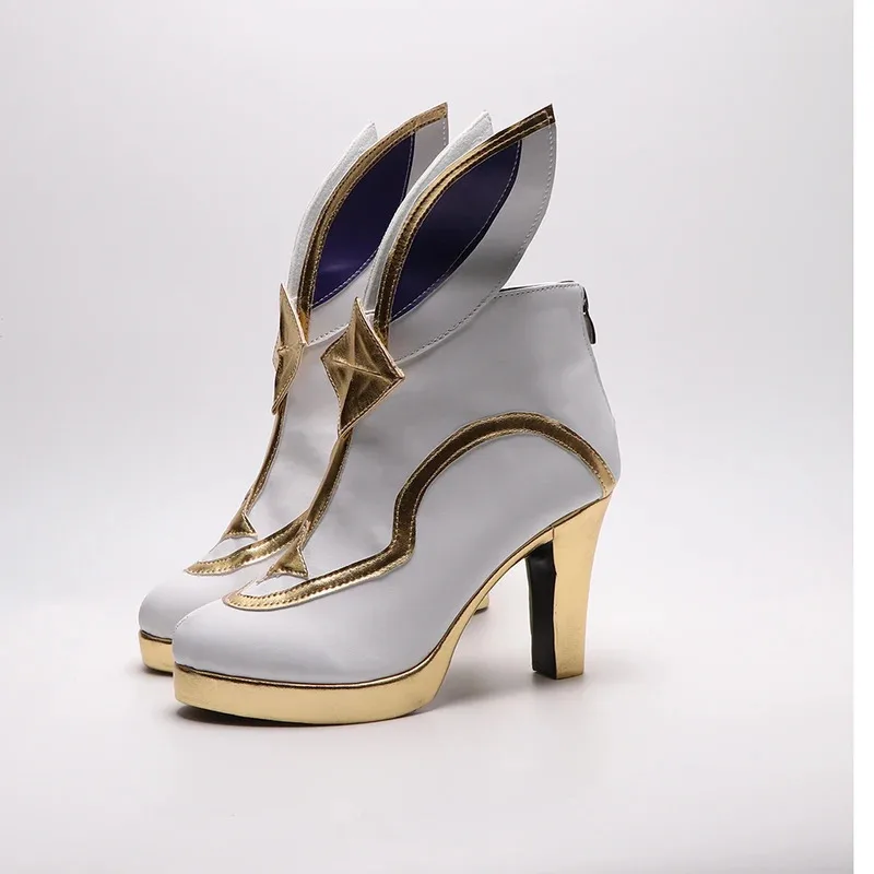QQ34Game Sepatu Cosplay LOL Star Guardian Akali Sepatu Halloween Kostum Aksesoris Alat Peraga