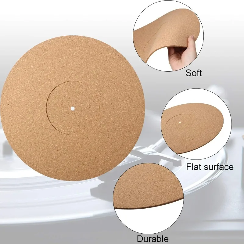 12 Inch Turntable Non-Slip Mat Thicken Soft Shockproof Noise-Reducing Durable Turntable Platter Mat Musical Instrument Accessory