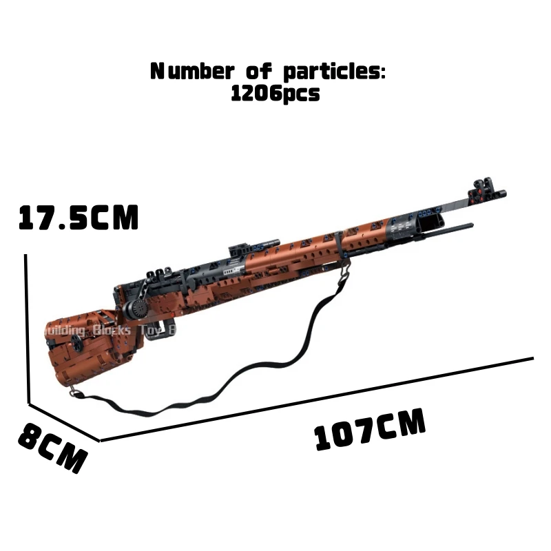 Stad Technische Politie Militaire Speelgoedpistool Sniper Rifle Bouwstenen 98K Assault Rifle Montage Baksteen Speelgoed voor Kinderen Kerstcadeau
