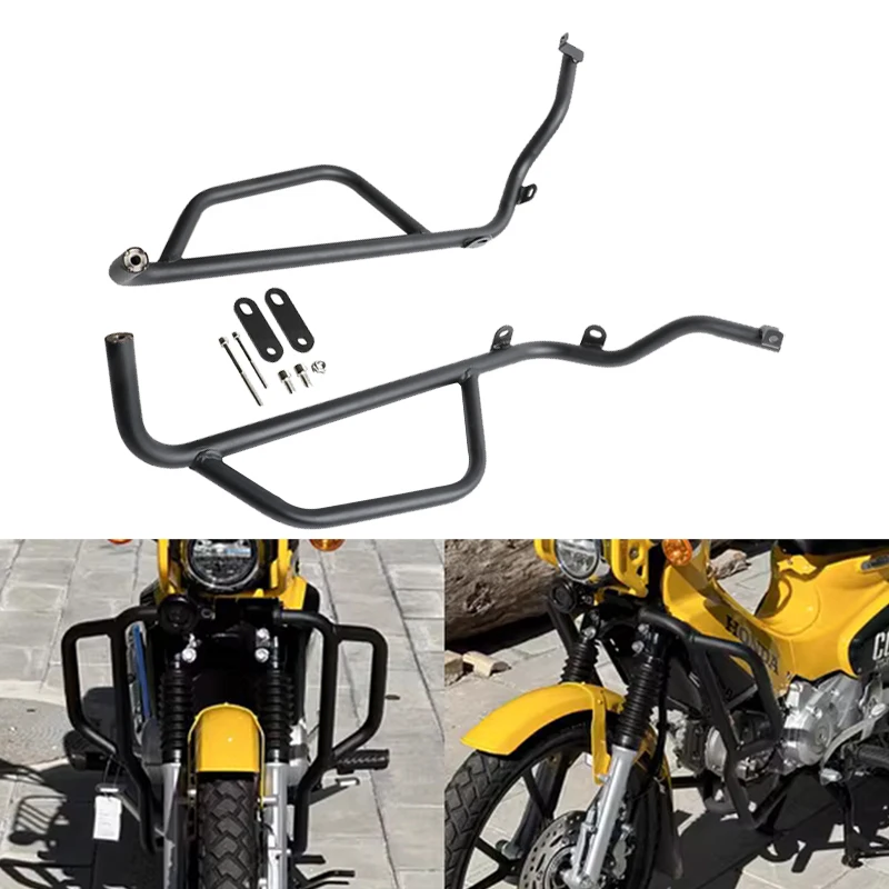 CC110 Carbon Steel Frame Anti-collision Protection Bar Motorcycle Highway Engine Guard Crash Bar Fit For Honda Cross Cub cc110