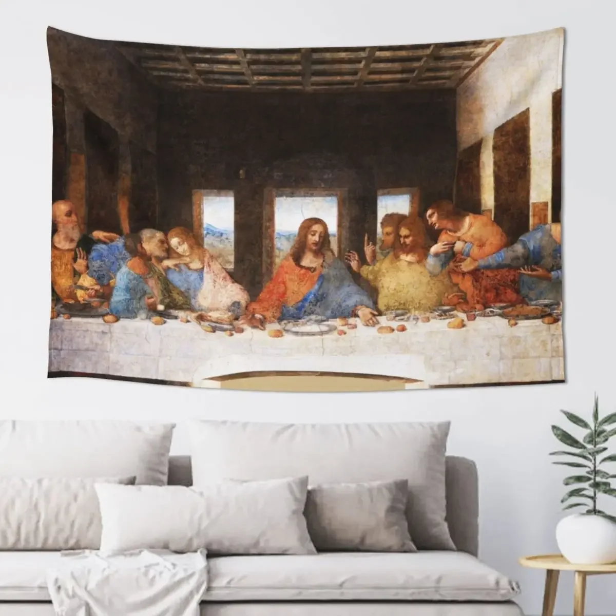 The Last Supper by Leonardo Da Vinci Tapestry Wall Mural Home Decorations Tapestry