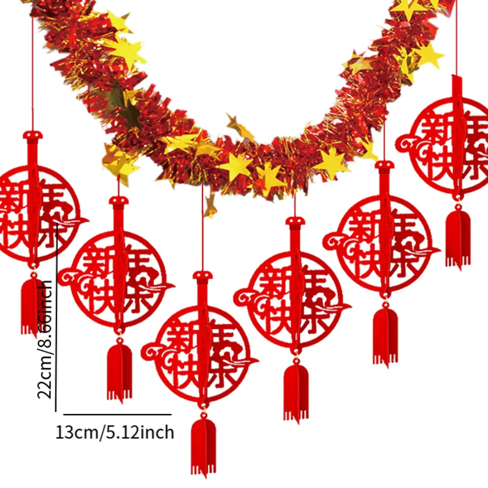 لافتة السنة الصينية الجديدة لعام 2025 لمهرجان الربيع ديكور شرابة ساحرة إبداعية #6