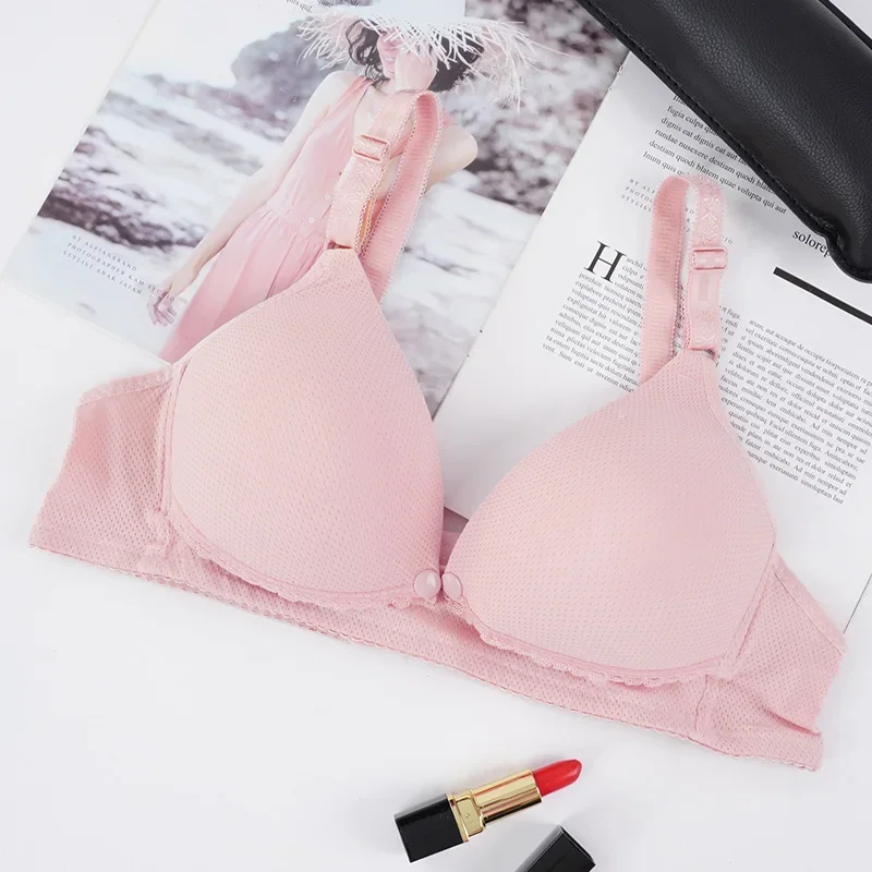 Nursing Bra Women Maternity Breathable Mesh Underwear Open Cup Bra Breastfeeding Bra Feeding Front Closure Bra Maternity Clothes