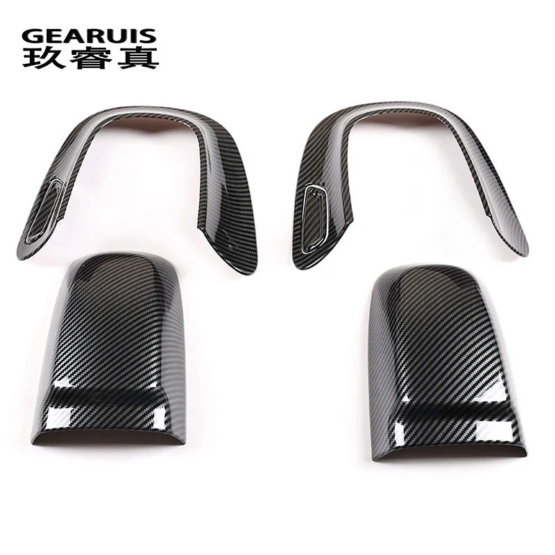 For Mercedes Benz C Class W206 2022 Car Carbon fiber Interior Accessories Seat Headrest Button Adjusting Cover Sticker Panel