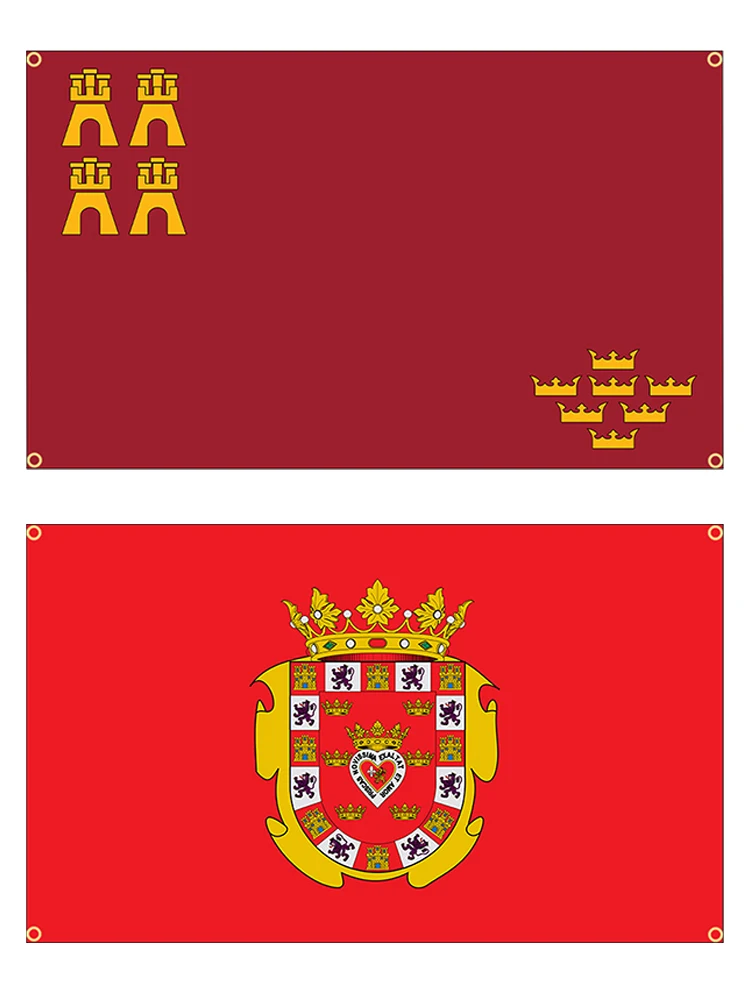 60X90CM 90X150CM Flag of the Region of Murcia 90x150cm Spanish Flag National Banner High Quality Flying Flag