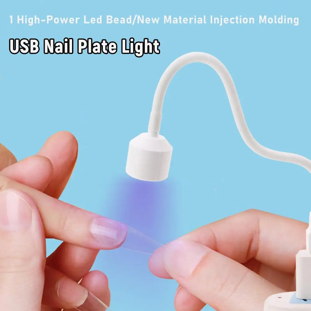 Mini lampadine a LED a luce UV asciugatura rapida Gel UV adesivo essiccatore colla per polimerizzazione strumento per unghie lampada a luce UV torce per unghie H2S7