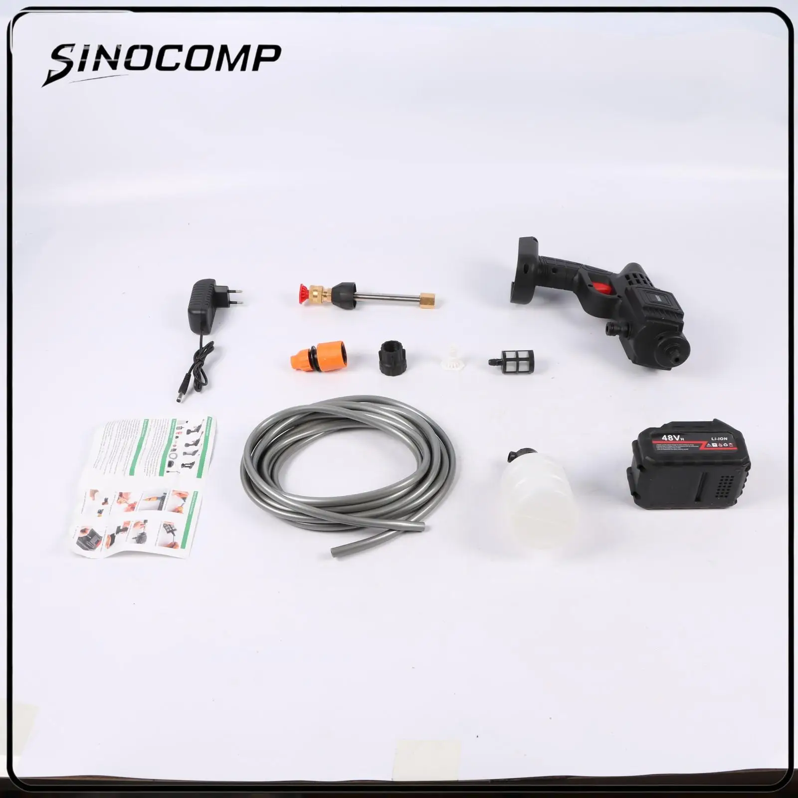 

Портативный водяной пистолет высокого давления с литиевой батареей для бытового инструмента для чистки автомобилей