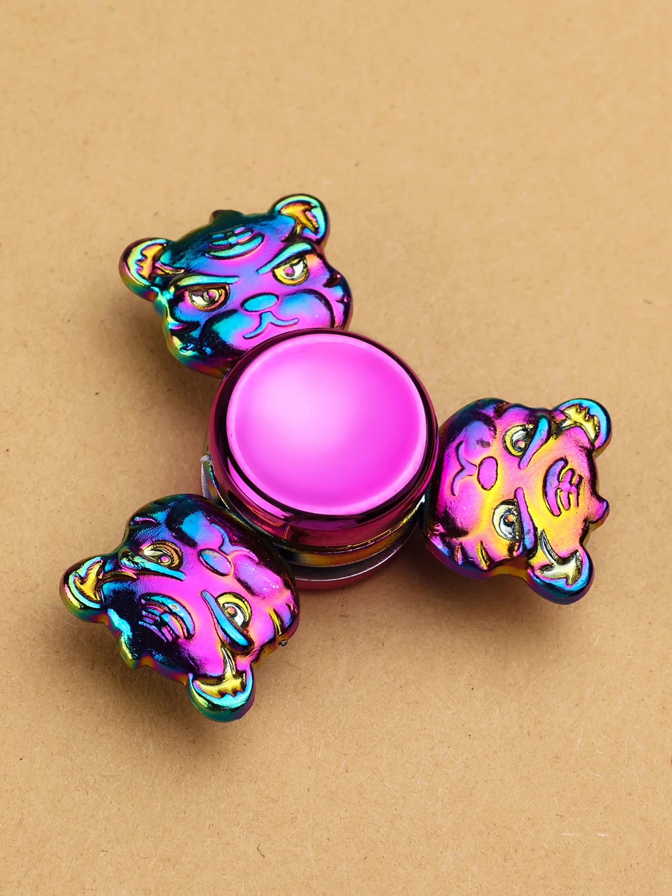 Jouet Spinner Fidget en alliage de Zinc coloré, conception de tête de tigre, soulagement du Stress au bureau, jeu de divertissement décontracté