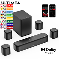 ULTIMEA 350W 7.1 Soundbar for TV with Dolby Atmos,Home Theater Technology Bluetooth Speakers with Subwoofer&4 Surround Speakers