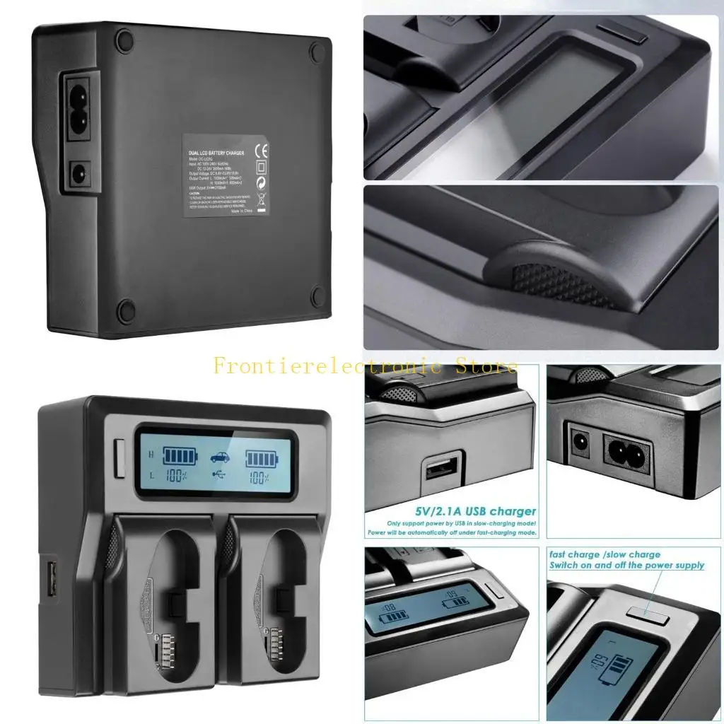 

G8DB EU Plug LCD Display USB Dual Battery for LP-E19 LP-E4N LP-E4 EOSR3 1DX MarkII1DX2 1DX3 Camera