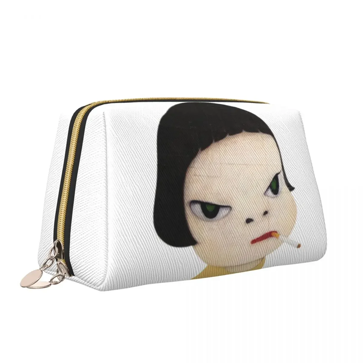 Custom Japanese Cartoon Manga Yoshitomo Nara Toiletry Bag for Women Cosmetic Makeup Organizer Ladies Beauty Storage Dopp Kit Box