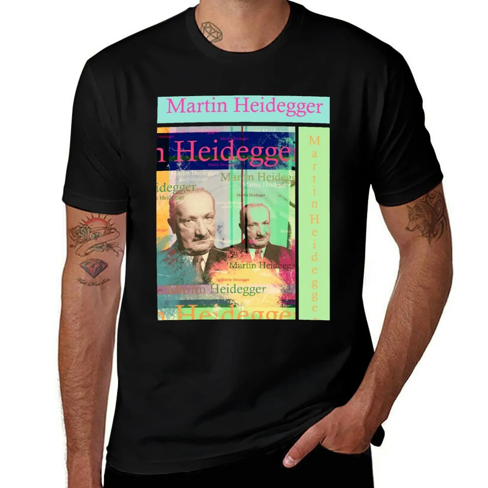 

Martin Heidegger, German philosopher, portrait T-Shirt anime stuff oversized t shirt tops t shirts for men graphic