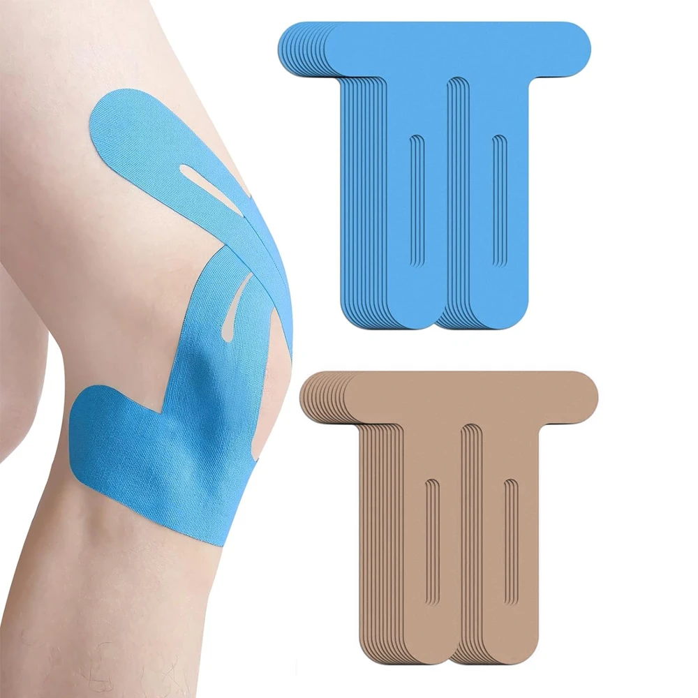 

12PCS Kinesiology Tape for Knees, Knee Support & Stability, Knee Pain Relief Athletic Tape - Waterproof & Elastic, Breathable Hy