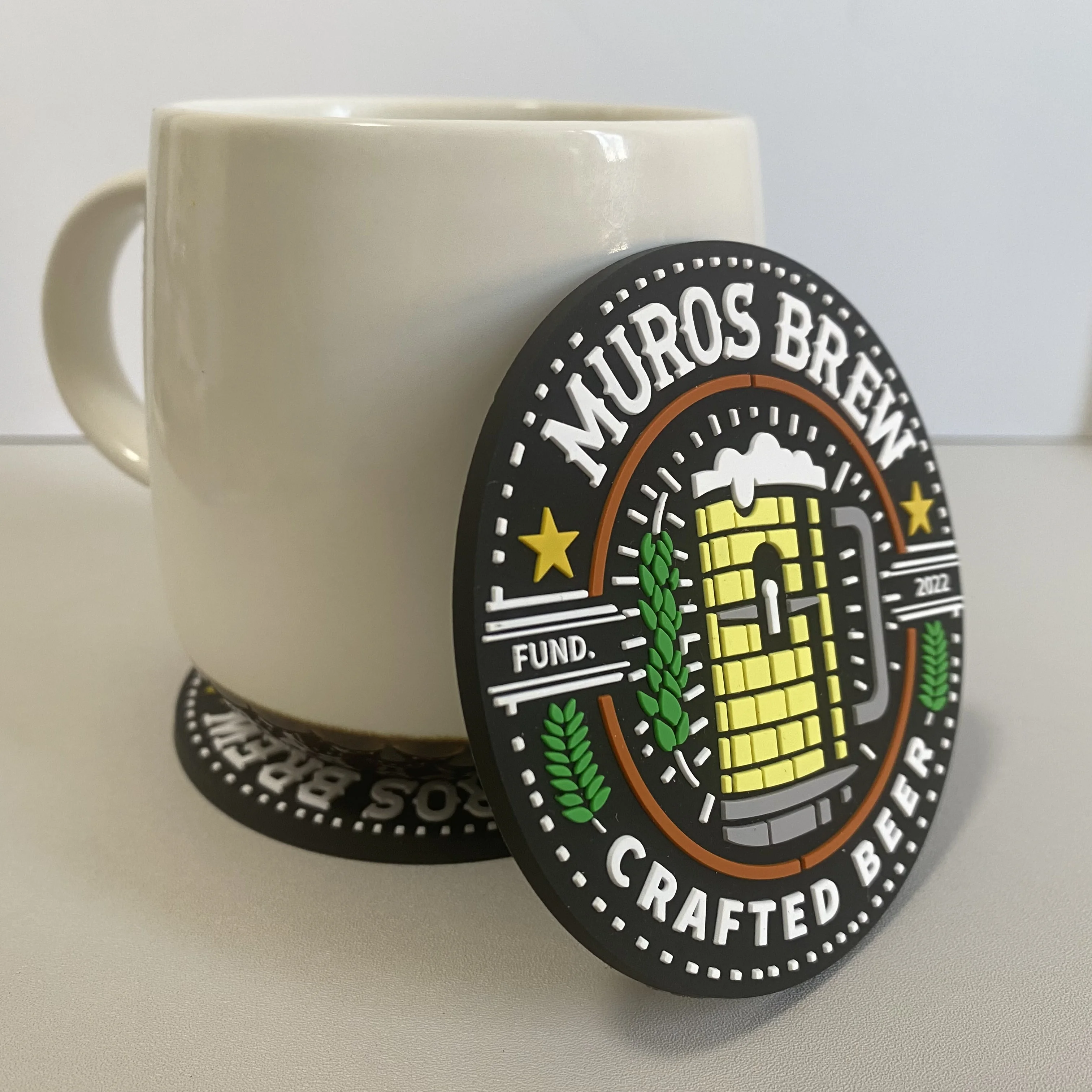 Custom Any Shape Rubber Cup Coaster Personalized Logo Soft PVC Drink Pad Home Bar Table Mat