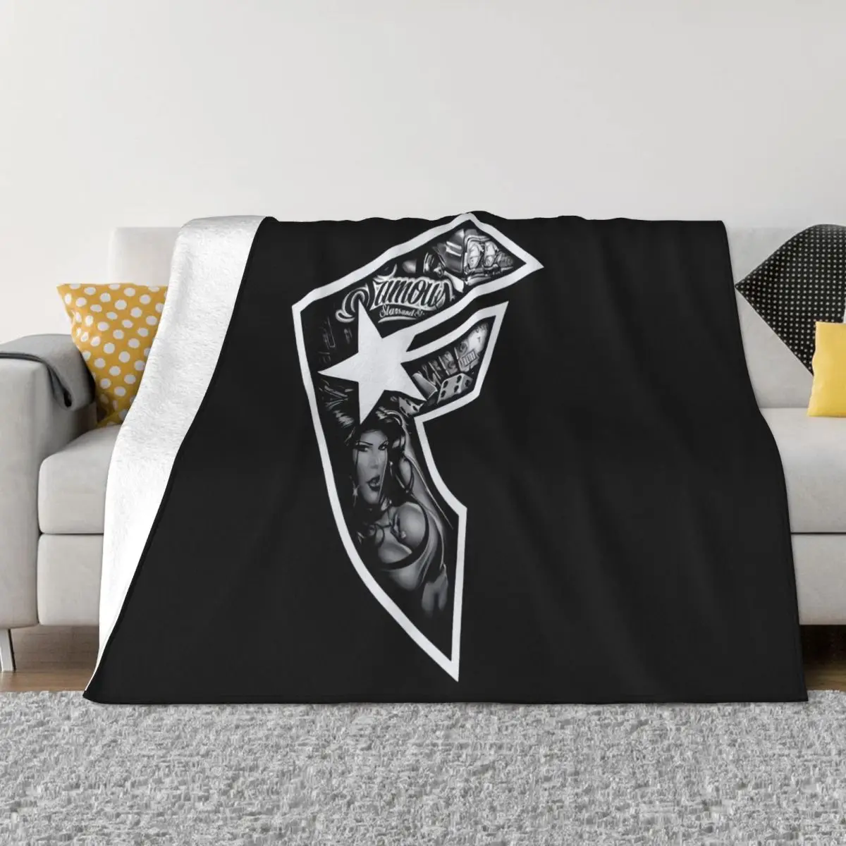 New Famous Stars And Straps Mens Black Swea Size S 3Xl Women Men More Size Funny Throw Blanket