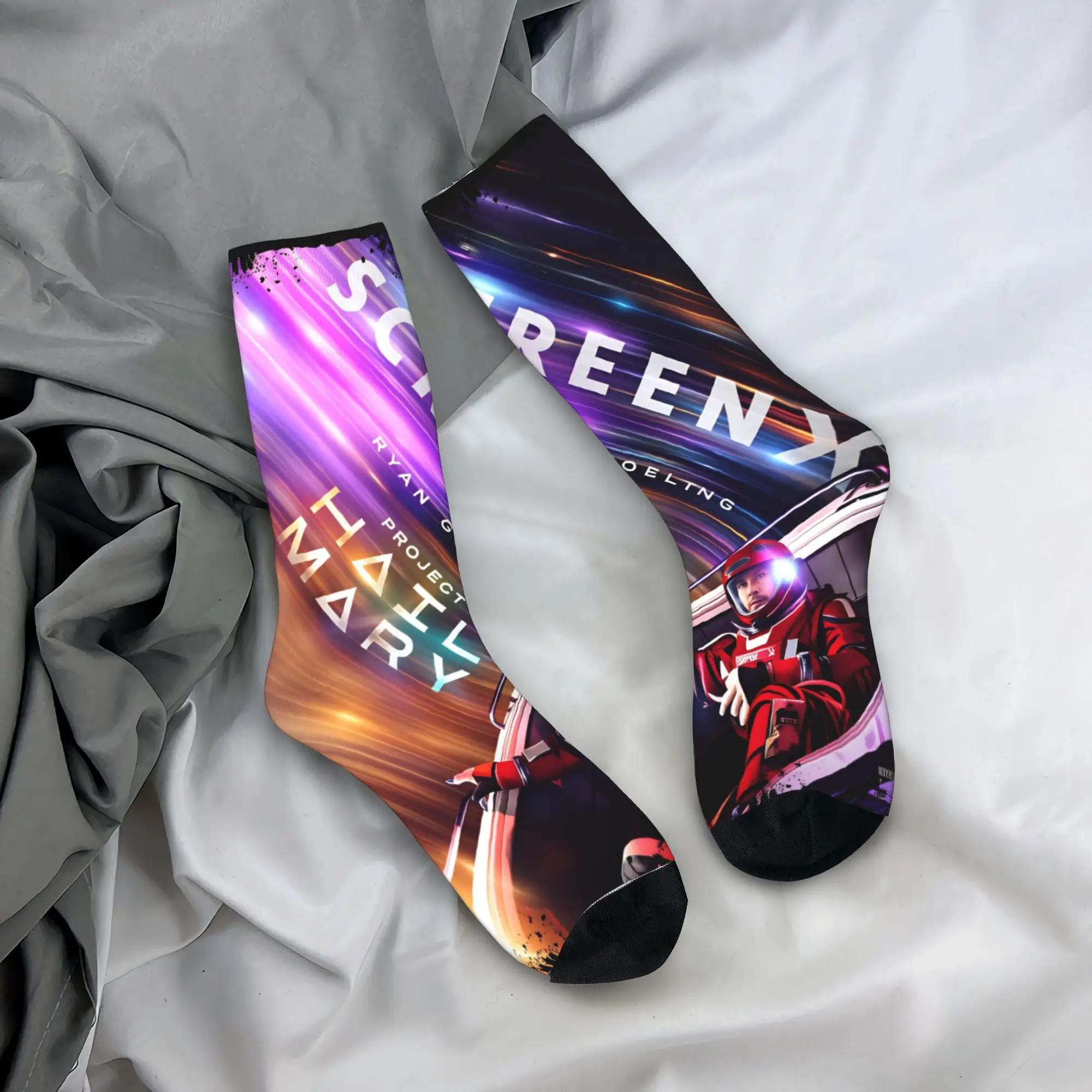 

Носки с принтом Project Hail Mary, корейские носки, осенние нескользящие парные носки, удобные графические носки для бега