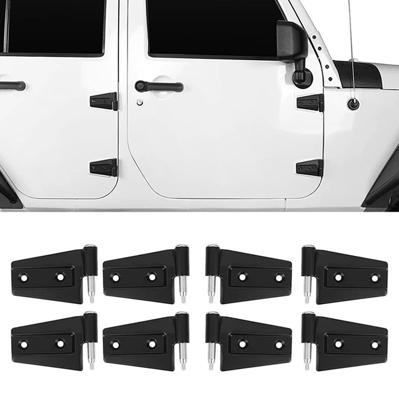 

8Pcs Steel Door Hinge Kit For 4 Door Jeep Wrangler JK 2007 -2018 55395384AF 55395385AF