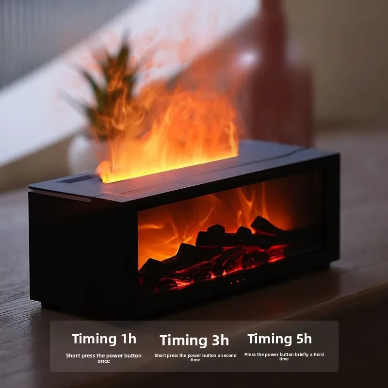 Fireplace Simulated Flame Aroma Diffuser Essential Oil Diffuser Home Humidifier Desktop Decoration Creative Gift for Home