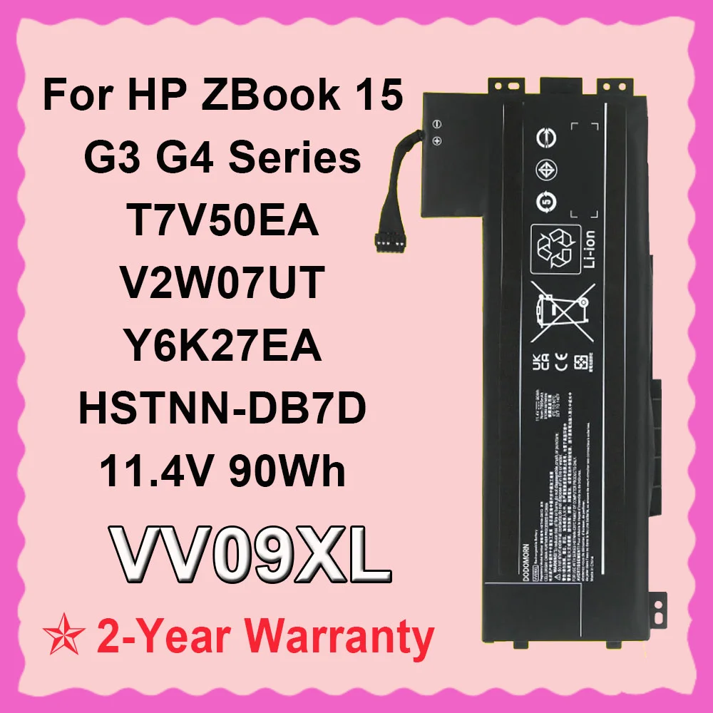 

DODOMORN VV09XL для HP ZBook 15 G3 G4 T7V50EA 1RR24ES аккумулятор для ноутбука HSTNN-DB7D HSTNN-C87C 808398-2B1 808398-2C1 11,4 В 90 Втч