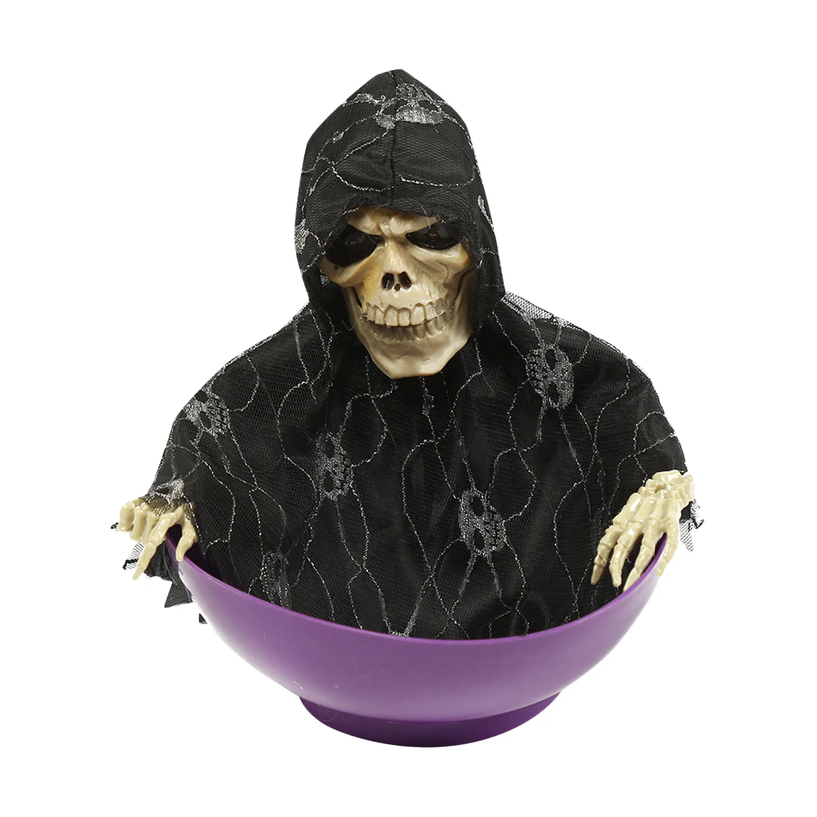 Skeleton Witch Skull Head Funny Compote Sugar Candy Tricky Bowl Toys Grim Halloween Decoration Halloween Festival Party Props