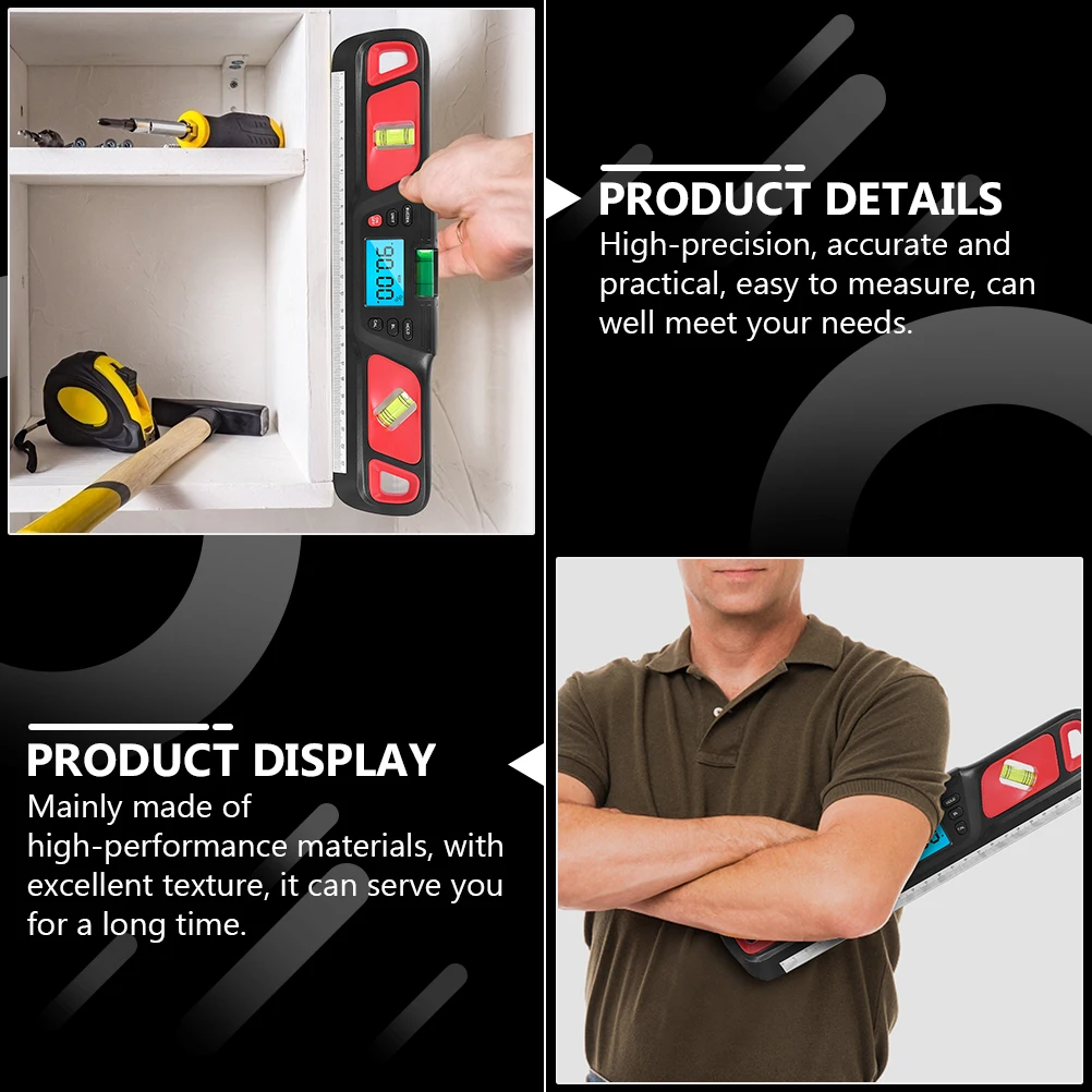 

Backlit Level Household Measurement Tool Portable Balance Ruler Spirit Reasonable Design Home Electronic Practical