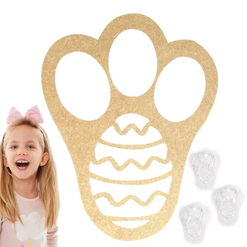 Animal Tracks Stencils Bunny Footprint Template For Easter Paint DIY Holiday Decor For Decorating Window Door Stair And Floor