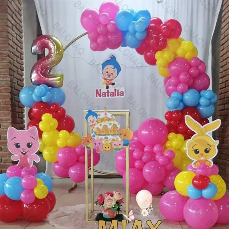 

123pcs Circus Clown Party Balloons Red Yellow Blue Latex Balloon Arch Kit Child Birthday Baby Shower Decorative Balloon