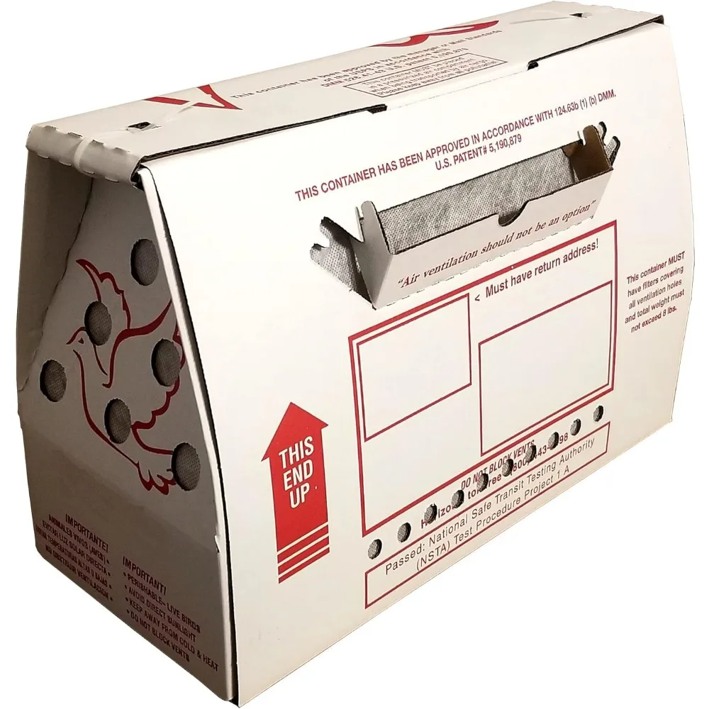 Live Chicken Shipping Boxes - Vented Single Units, 10 Pack, for Safe and Secure Transportation
