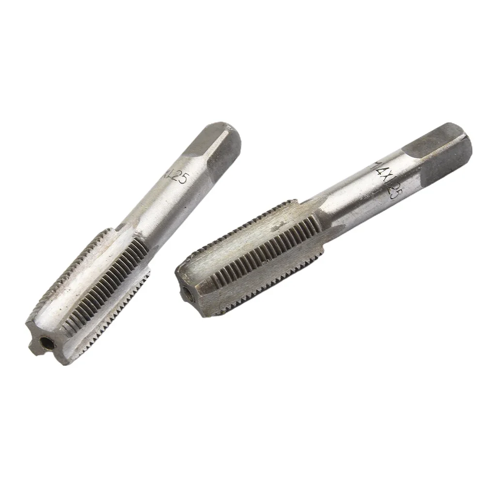 

Kit Tap Set Pitch Tools 14mmx1.25 2pcs High Speed Steel Metalworking Metric Plug Right Silver Thread Practical