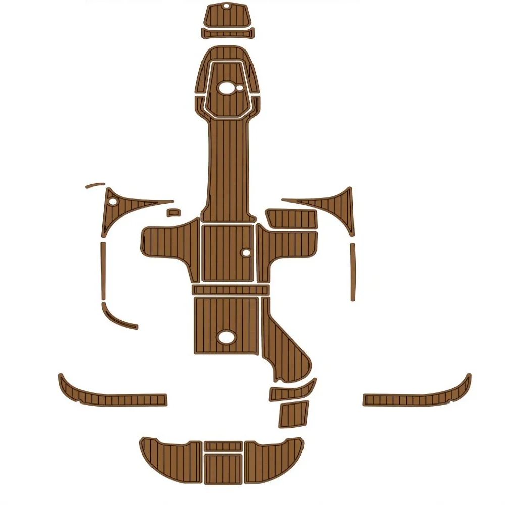 

for 2006 Sea Ray Sundeck 240 Swim Platform Cockpit Pad Boat EVA Foam Faux Teak Deck Floor Mat SeaDek Gatorstep Style