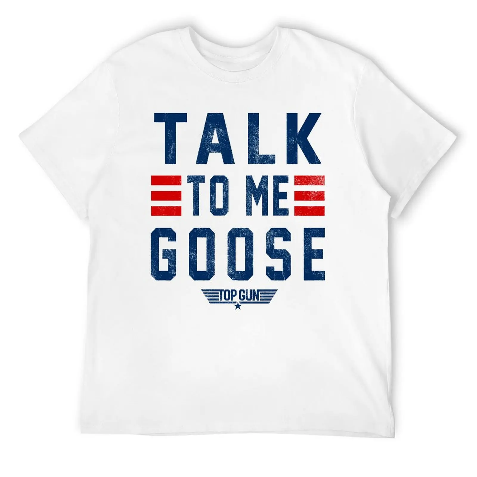 Top Gun Talk To Me Goose Distressed Collegiate T-shirt Fresh Sports T-shirts Graphic Leisure Humor Graphic Eur Size