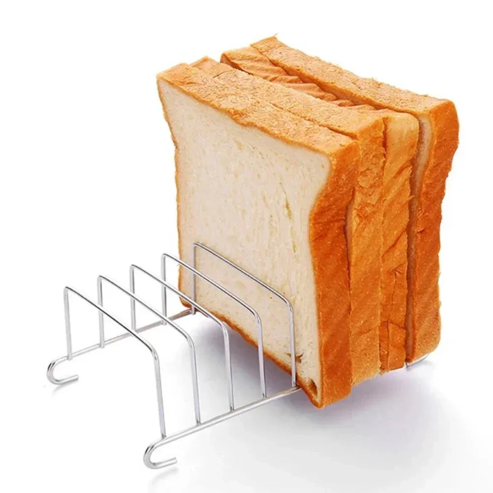 1pc Toast And Bread Rack Slice Toast Rack Stainless Steel Bread Display Loaf Stand Air Fryer Accessories For Air Fryer 14.8cm