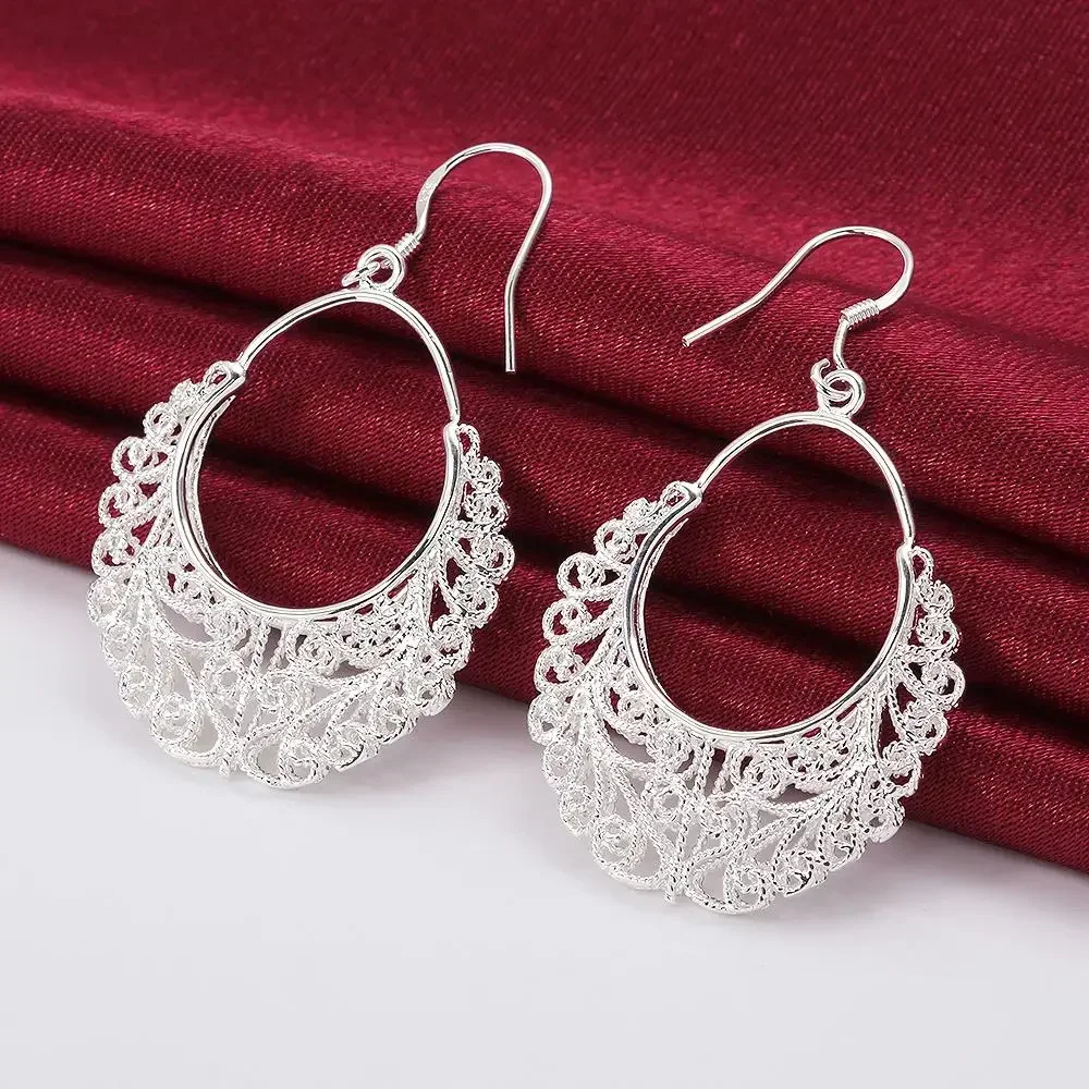 925 Sterling Silver Lucky earrings for women Fashion Party Wedding Engagement Affordable Jewelry bridal accessory Birthday Gifts