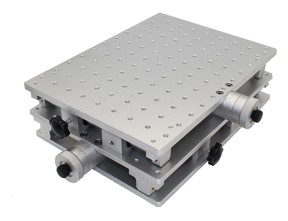 2 Axis Moving Table Portable Cabinet Case Welding XY Table For Laser Marking Engraving Machine Optical Experiment 300x220x90MM