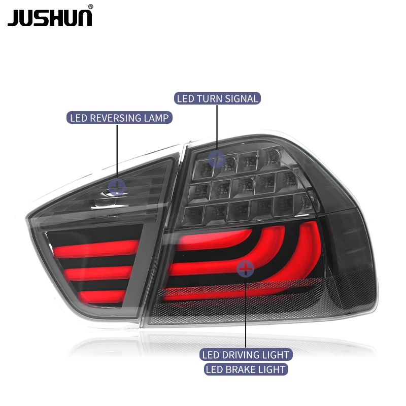 2026 2026 JUSHUN Unique LED Taillights for BMW 3 Series E90 & BMW X3 Models 2005-2008 New Condition 12V Volta Red Auto Parts Bul