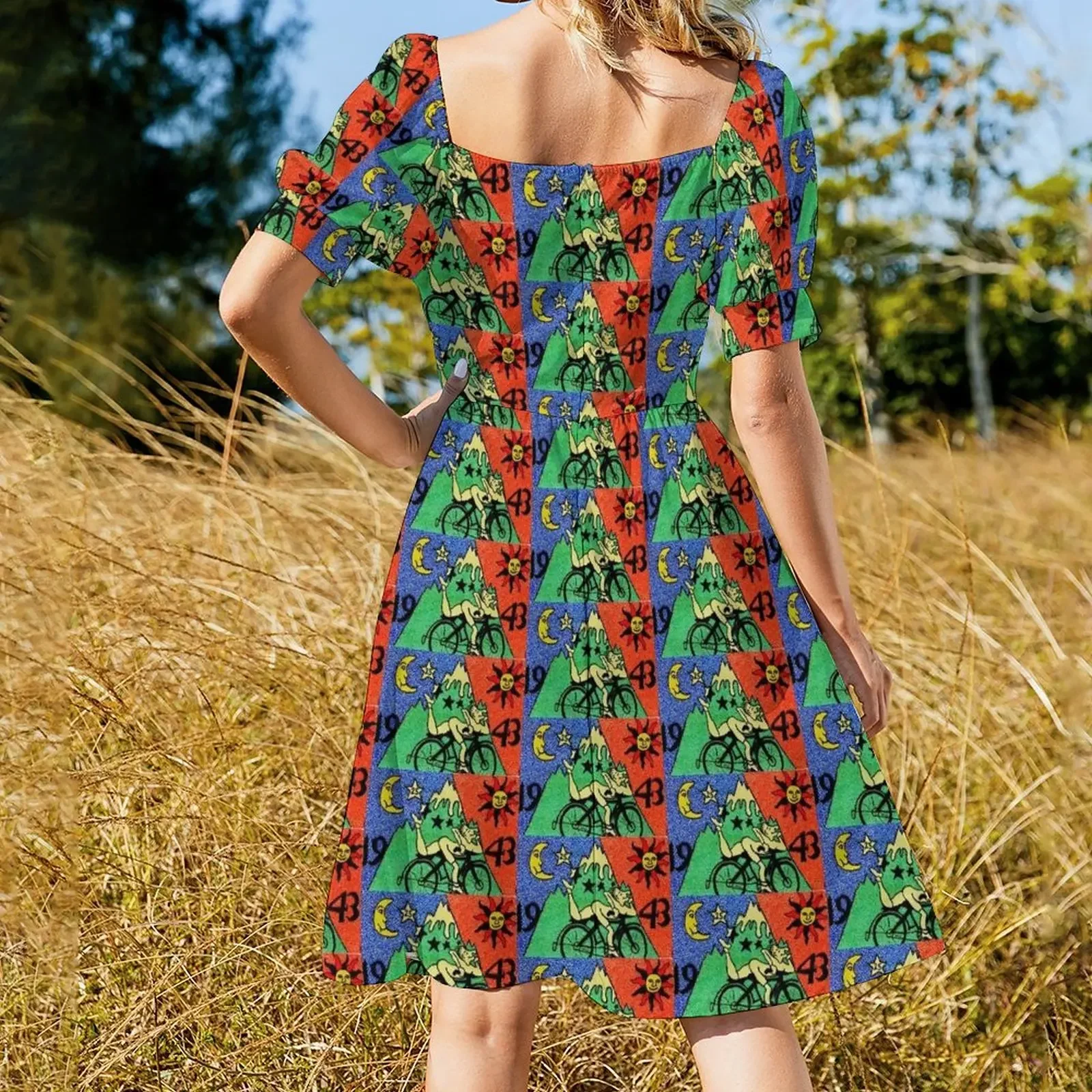 Bike Day Short-Sleeved Dress Clothing Beachwear Dress for girls