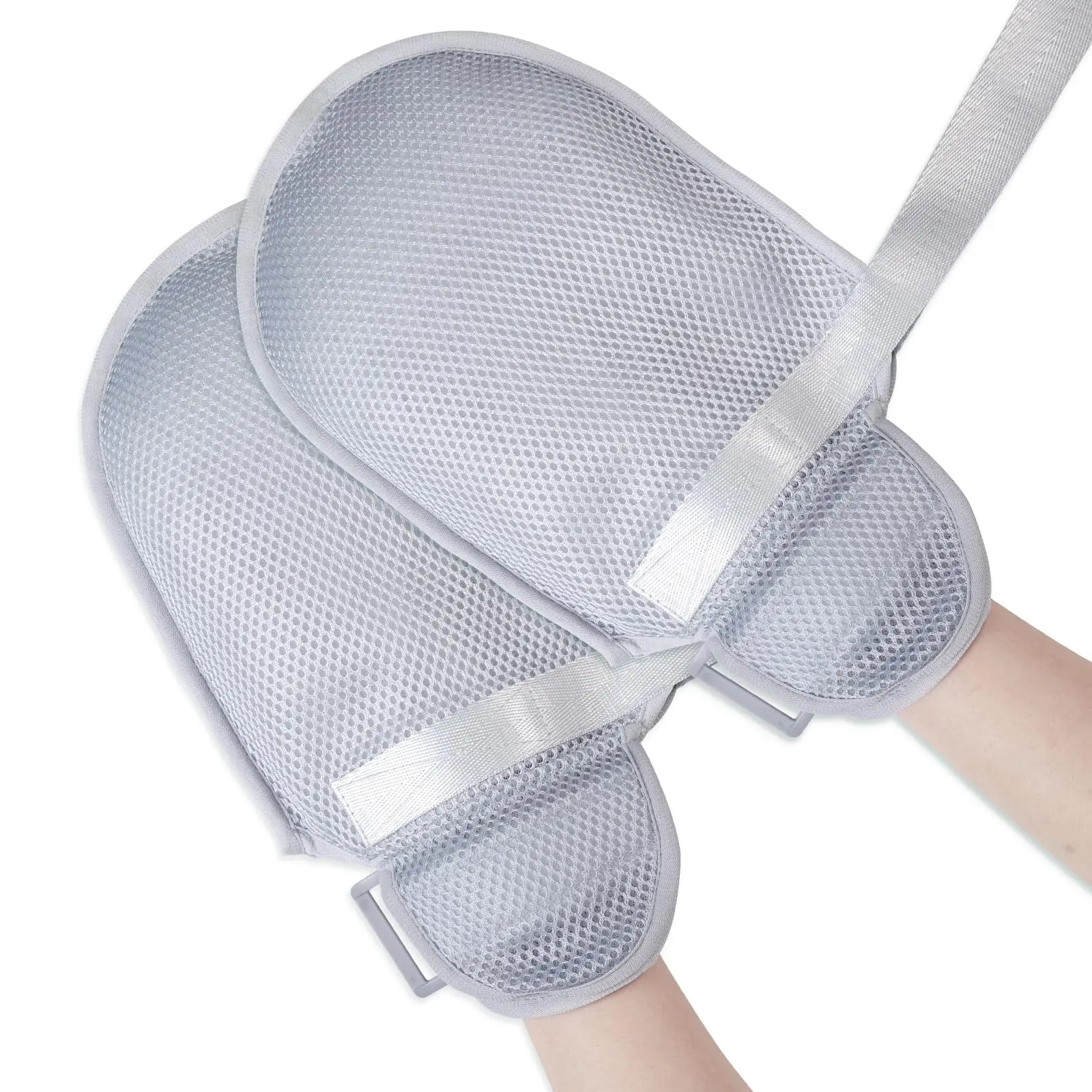 

Medical Restraint Gloves New Upgraded - 2Pcs, Soft Hand Protective Gloves for Elderly Dementia Patients, Bed Restraints Mitts,