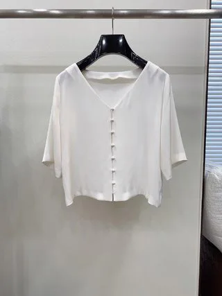 

2024 Women's Clothing Simple loose button-down shirt Spring Summer New No.50