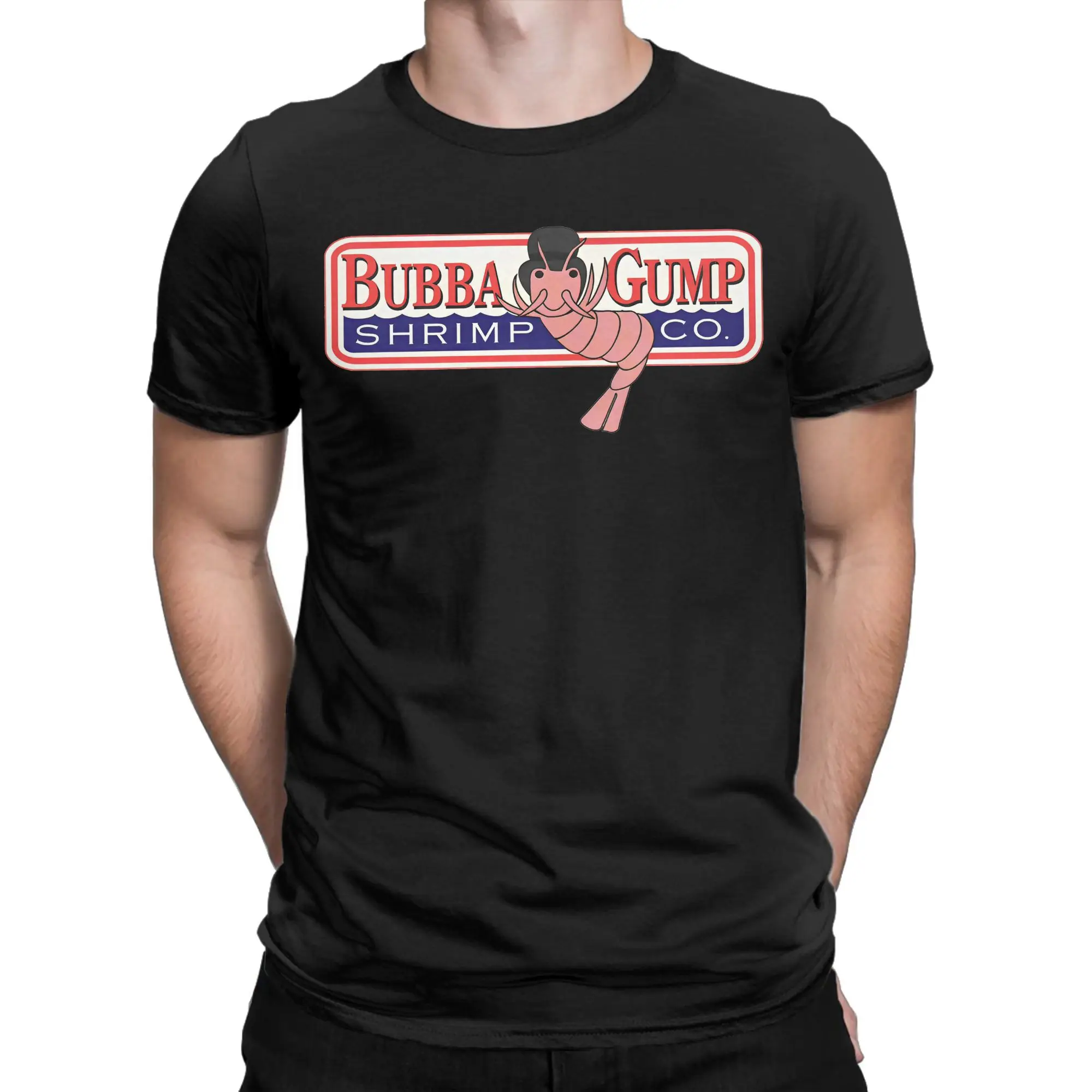 زوجين تي شيرت Bubbas Gumps شعار Forrest Gumps تي شيرت شعبية الصيف تيز الشارع الشهير نمط ملابس علوية من القطن فكرة هدية
