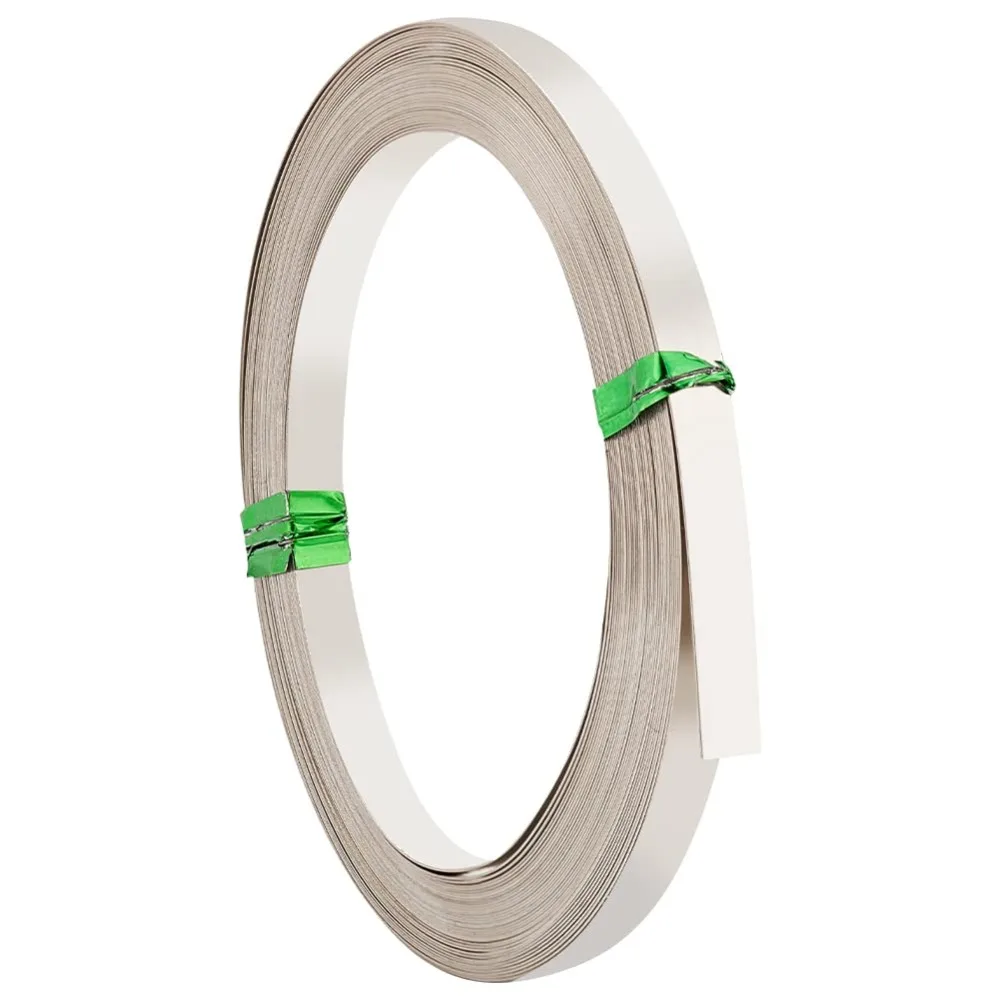 19,7 Fuß 5 mm breiter flacher Lünettendraht, 32 Gauge Nickel-Silber-Draht, Platin-DIY-Lünetten-Einstelldraht für Bildhauerei, Anker