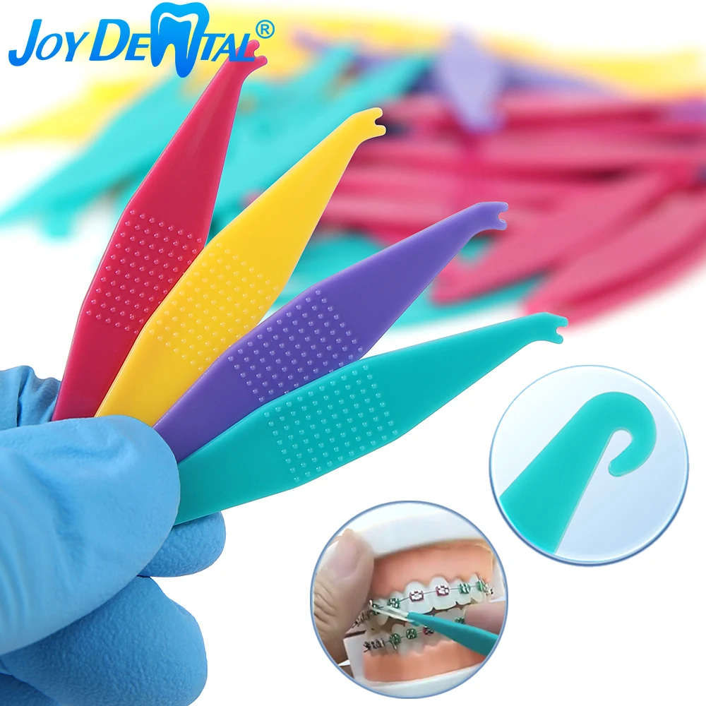 

JOYDENTAL 50 Pcs/Bag Dental Orthodontic Elastic Rubber Band Placers Ortho Elastic Band Wearing Auxiliary Tool