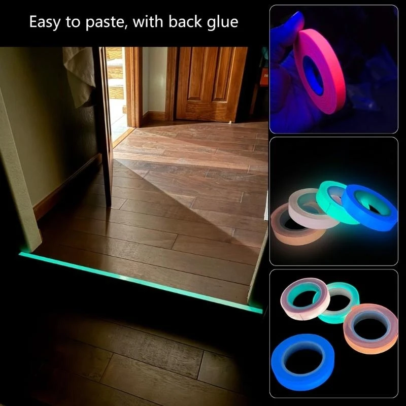 

Fluorescent Tape for Emergency Marking Tool and Creative Projects Supplies Absorbs Light By Day Glows Brigh Night