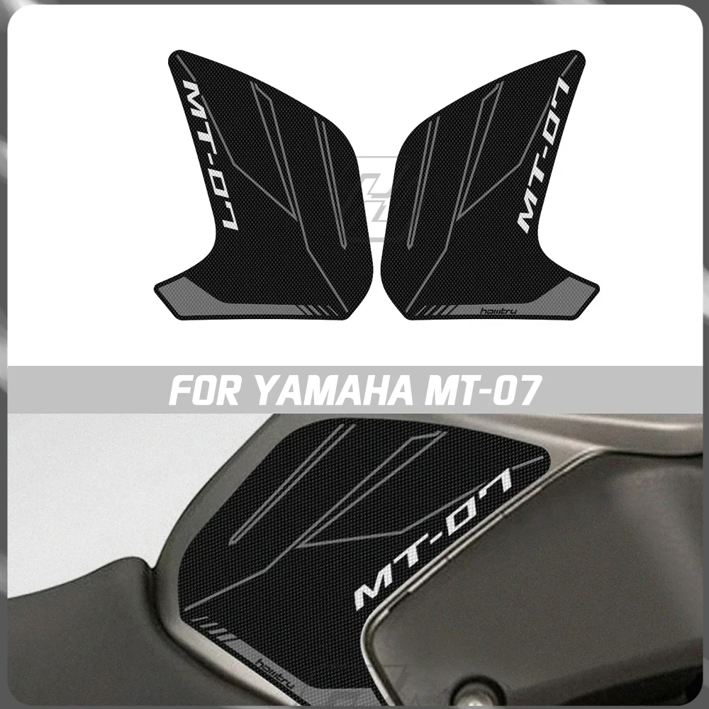 

For Yamaha MT-07 MT07 2018-2020 motorcycle side fuel tank pad anti slip and anti-wear modification accessories black sticker