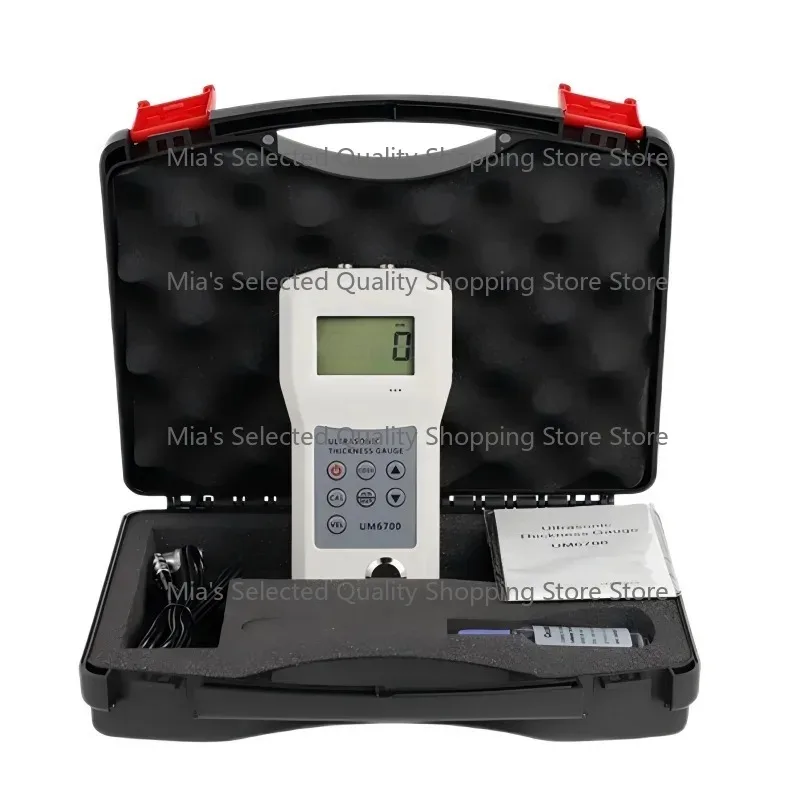 UM6700 1.0 Sonic Thickness Gauge with -300mm Probe Automatic Zero Calibration Industrial Thickness Measurement Tool