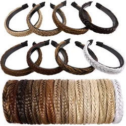 Women Hair Band Fishbone Braid Lazy Wig Twist Braid Headband Hairpin Bohemia Fashion Non-slip Headdress Bridal Hair Accessories