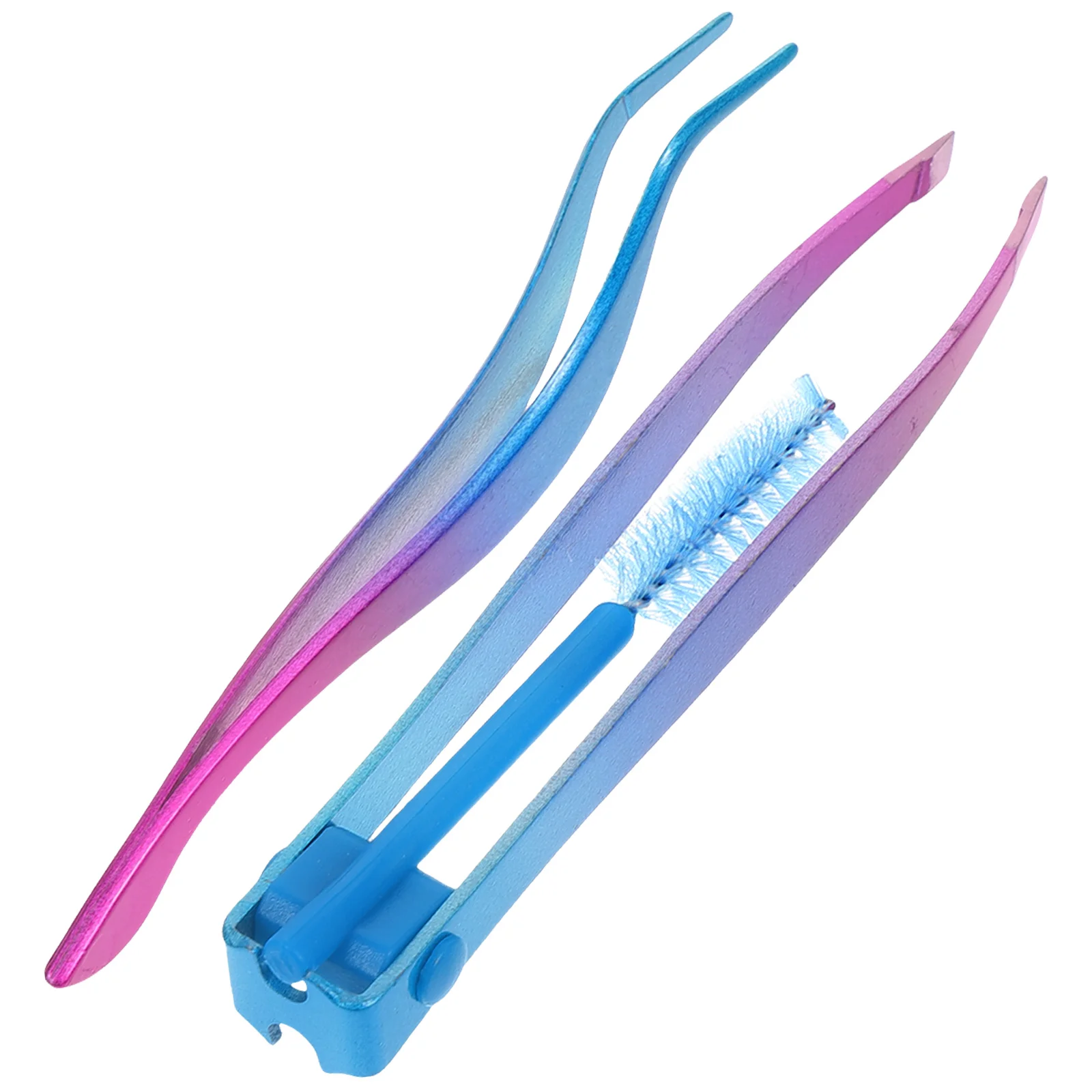 

1 set Double Eyebrow for Women Metal Precision Trimming Facial Hair Portable Fiber Precision Tweezer For Eyebrows Grip Tool